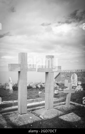 Symbole de religion celtique sur un cimetière Banque D'Images