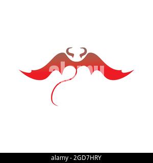 Corne du diable l'icône vecteur illustration design Template Illustration de Vecteur