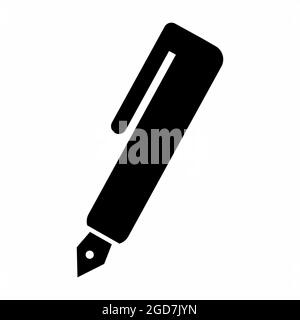 Icône vecteur de stylo plume - style noir - illustration simple. Contour modifiable. Modèle de conception vector.Outline style design.Vector Graphic Illustrator Illustration de Vecteur
