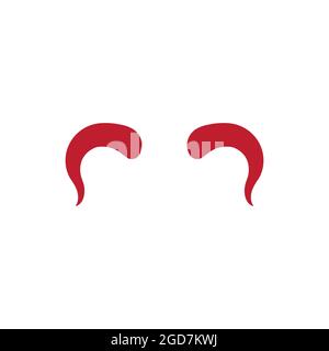 Corne du diable l'icône vecteur illustration design Template Illustration de Vecteur