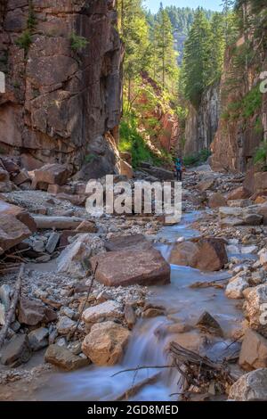 Gorge Bletterbach près de Bozen, le Tyrol du Sud Banque D'Images