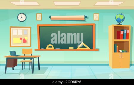 Salle de classe vide. Formation scolaire. Illustration de Vecteur