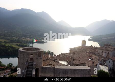 Barrea, Abruzzes, Italie Banque D'Images