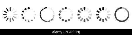 Ensemble d'icônes de chargement. Chargeur de tampon ou préchargeur. Illustration vectorielle Illustration de Vecteur