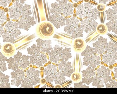 Arrière-plan abstrait géométrique avec ligne et sphères connectées. Structure molécule et communication. Concept scientifique pour votre conception. Médical, technique Banque D'Images