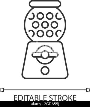 Icône linéaire de machine Gumball Illustration de Vecteur