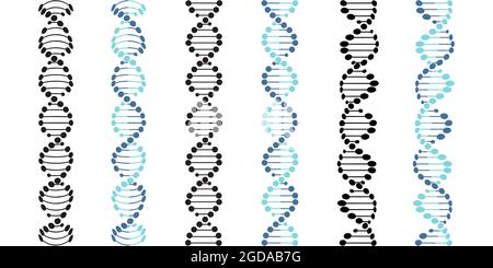 Jeu d'icônes d'ADN ou de chromosomes. Illustration de Vecteur