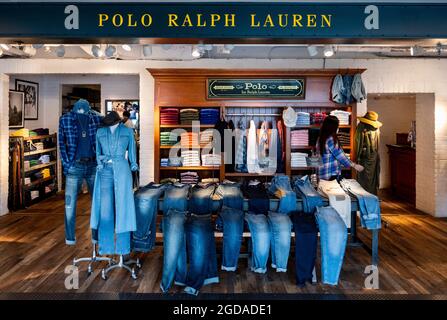 Hong Kong, Chine. 10 août 2021. La marque de mode américaine Ralph Lauren et à Hong Kong. (Photo de Budrul Chukrut/SOPA Images/Sipa USA) crédit: SIPA USA/Alay Live News Banque D'Images
