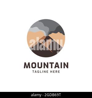 Modèle vectoriel d'illustration de logo Volcano Illustration de Vecteur