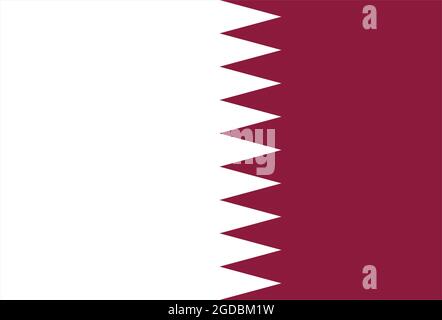 Drapeau de l'état du Qatar soufflant dans le vent. Texture d'arrière-plan. Doha. Illustration 3d. Rendu 3d. Banque D'Images