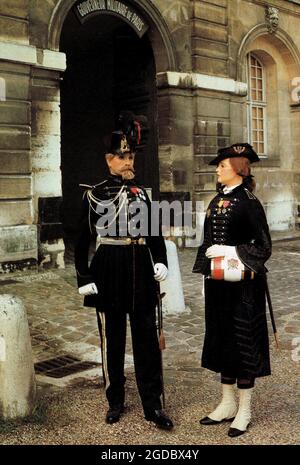 cantinière et officiel de chasseur à pied Garde Impériale Banque D'Images