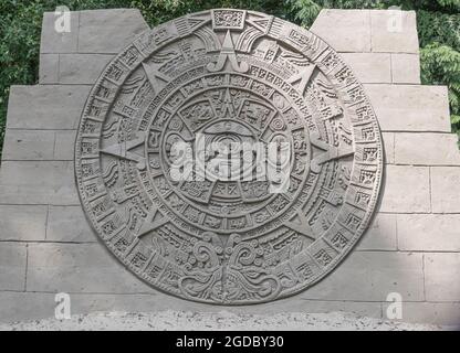 le calendrier maya fait de sable Banque D'Images