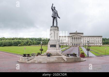 Statue de Lord Carson à Stormont, Belfast, Irlande du Nord Banque D'Images