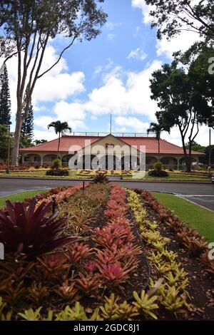 Oahu HI États-Unis 6/3&6/2021. Plantation Dole. Jardins. Train Express d'ananas. Labyrinthe. Boutique de cadeaux. Tourbillon d'ananas savoureux. Conforme aux normes ADA Banque D'Images