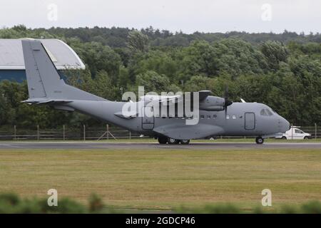 96-6046, une CASA CN-235-300 exploitée par le 427e Escadron des opérations spéciales, une unité secrète de la United States Air Force, au départ de l'aéroport international de Prestwick à Ayrshire, en Écosse. Banque D'Images