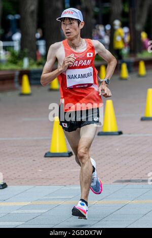 Sapporo, Hokkaido, Japon. 8 août 2021. Shogo Nakamura (JPN) Athlétisme : Marathon masculin lors des Jeux Olympiques de Tokyo 2020 à Sapporo, Hokkaido, Japon . Credit: Takeshi Nishimoto/AFLO/Alay Live News Banque D'Images