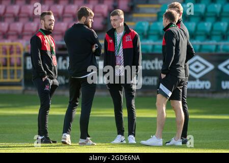 Dublin, Irlande. 12 août 2021. Les joueurs de Dundalk ont participé à la troisième partie de qualification de l'UEFA Europa Conference League, deuxième match entre Dundalk FC et SBV vitesse au stade de Tallaght à Dublin, Irlande, le 12 août 2021 (photo par Andrew SURMA/SIPA USA). Credit: SIPA USA/Alay Live News Banque D'Images