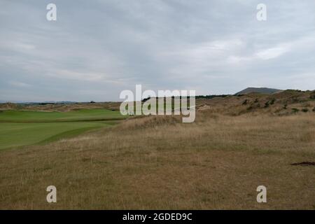 Leven, Royaume-Uni. 11 août 2021. Une vue générale du 2ème trou pendant le pro-am au Trust Golf Women's Scottish Open à Dumbarnie Links, Leven, Fife, Écosse. Crédit: SPP Sport presse photo. /Alamy Live News Banque D'Images