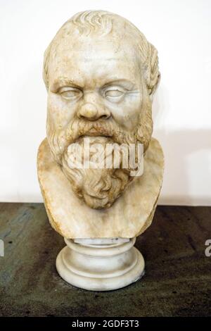 Socrates (c. 470–399 av. J.-C.) philosophe grec d'Athènes au milieu du 1er siècle après J.-C. copie d'un original grec de c. 380 C.-B. Banque D'Images