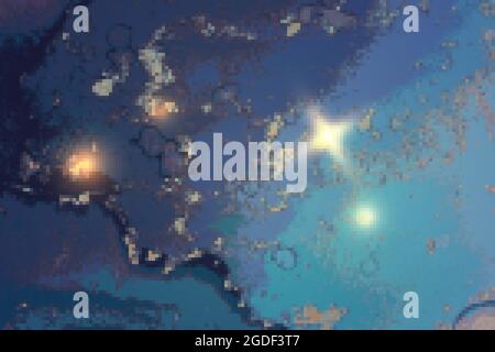 Motif abstrait bleu océan et or à l'encre alcoolisée avec texture marbre. Arrière-plan de luxe avec aquarelle pour la conception d'affiches, de prospectus et de brochures. Mod Illustration de Vecteur