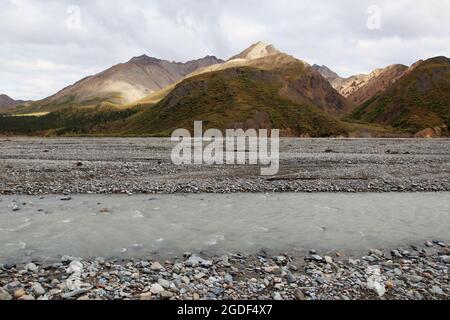 Landschaft des Denali Nationalpark, vormals Mount Mc Kinley Nationalpark, Denali National Park and Preserve, Alaska, États-Unis. Banque D'Images