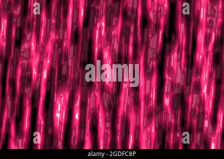 jolie illustration de fond numérique rouge lignes droites en acier brillant Banque D'Images