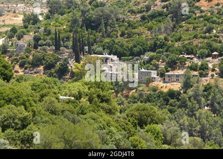 St John dans le monastère sauvage, Israël Banque D'Images