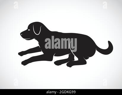 Image vectorielle d'un chien labrador sur fond blanc. Illustration vectorielle superposée facile à modifier. Animaux. Illustration de Vecteur