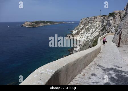 Isole Tremiti - Scorcio panoramico da via Diomede Banque D'Images