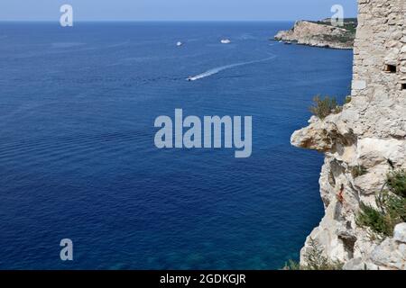 Isole Tremiti - Scorcio panoramico dell'Isola di Capraia dal Castello dei Badiali Banque D'Images