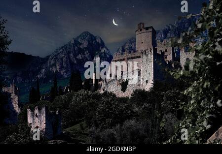 Italie Château Trentin-Haut-Adige Avio Banque D'Images