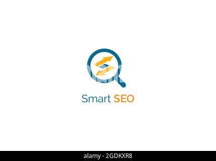 Modèle de conception du logo Smart SEO Illustration de Vecteur