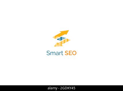 Modèle de conception du logo Smart SEO Illustration de Vecteur