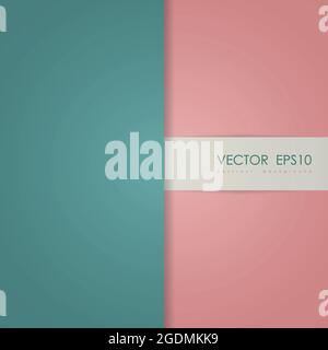 Page de garde simple abstraite avec couches de papier vertes et rouges. Arrière-plan vectoriel. Illustration de Vecteur