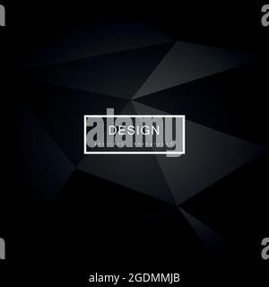 Arrière-plan abstrait noir avec triangles. Peut être utilisé dans la conception de couverture, la conception de livre, l'arrière-plan de site Web, la couverture de CD, la publicité. Illustration de Vecteur