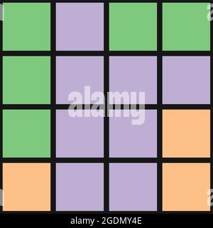 Résumé Illustration d'art génératif pixel de couleur géométrique Illustration de Vecteur