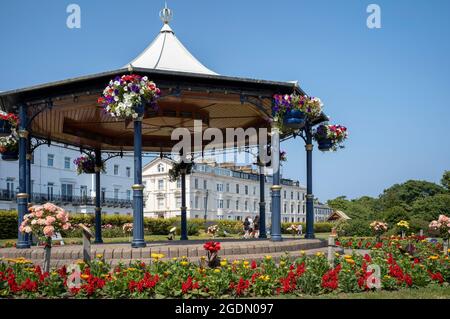 Le kiosque à musique des Crescent Gardens, Filey, North Yorkshire, Royaume-Uni Banque D'Images