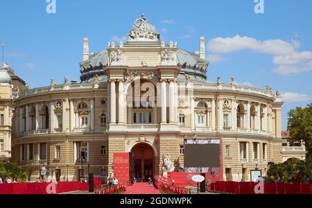 Odessa, Ukraine. 14 août 2021. Festival international du film du 14 au 20 août 2021. Odessa Ukraine. Théâtre national d'opéra et de ballet. Crédit : Arkadiy Luchak/Alay Live News Banque D'Images