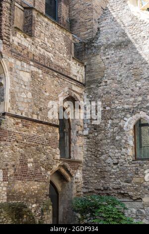 Vestiges du Winchester Palace à Clink Street, Southwark, Londres Banque D'Images