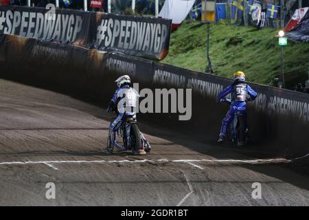 Jason Doyle, Australie, a fait un faux départ et a été disqualifié de la finale lors du Grand Prix Round 7 de la course de FIM suédoise 2021 à G&B Arena à Malilla, Suède, le 14 août 2021. Photo de Stefan Jerrevång / TT / code 60160 Banque D'Images