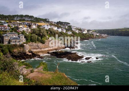 Vue sur l'estuaire de la ville de Fowey dans Cornwall Banque D'Images