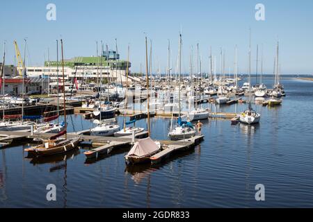 Port de Pirita à Tallinn, Estonie Banque D'Images