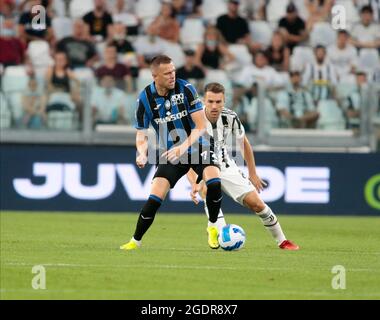 Josip Ilicic (Atalanta) lors du match de football pré-saison entre Juventus FC et Atalanta BC le 14 août 2021 au stade Allianz à Turin, Italie - photo Nderim Kaceli / DPPI Banque D'Images