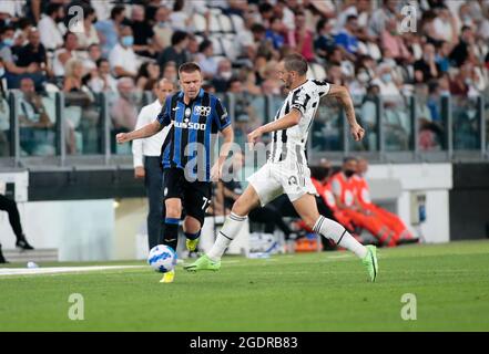 Turin, Italie. 14 août 2021. Josip Ilicic (Atalanta) lors du match de football pré-saison entre Juventus FC et Atalanta le 14 août 2021 au stade Allianz à Turin, Italie - photo Nderim Kaceli crédit: Agence photo indépendante/Alamy Live News Banque D'Images