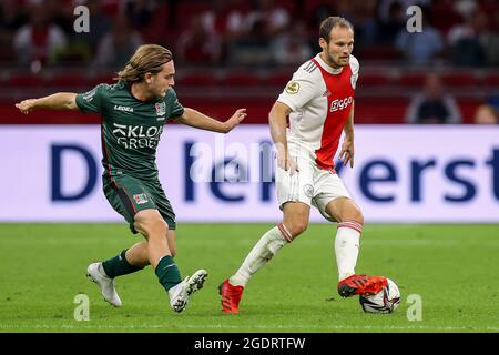 AMSTERDAM, PAYS-BAS - AOÛT 14 : lors du match hollandais entre Ajax et N.C.A. à l'arène Johan Cruijff le 14 août 2021 à Amsterdam, pays-Bas (photo de Herman Dingler/Orange Pictures) Banque D'Images