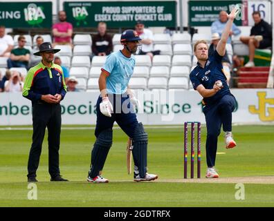 CHELMSFORD ENGLAND - 14 AOÛT : Matthew Waite du Yorkshire lors de la finale d'une journée de la coupe du Royal London entre Essex Eagles et Yorkshire Vikings Banque D'Images