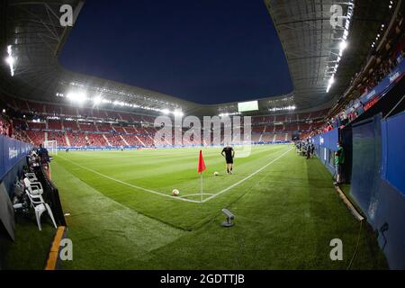 Pampelune, Espagne. 12 août 2021. Vue générale du stade Sadar pendant le football espagnol de la Liga Santander, match entre CA Osasuna et RCD Español au stade Sadar.(score final; CA Osasuna 0:0 RCD Español) Credit: SOPA Images Limited/Alay Live News Banque D'Images