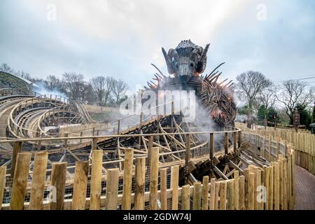 The Wicker Man Wickerman Alton Towers Media Preview Event Banque D'Images