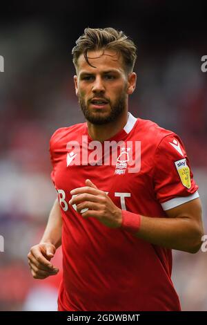 NOTTINGHAM, Royaume-Uni, 14 AOÛT Philip Zinkernagel de la forêt de Nottingham lors du match de championnat Sky Bet entre la forêt de Nottingham et Bournemouth au City Ground, Nottingham, le samedi 14 août 2021. (Crédit : Jon Hobley | MI News) Banque D'Images