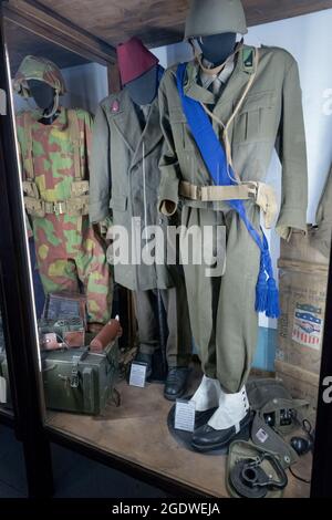 Uniformes des troupes alpines, fort de Bramafam, Bardonecchia (to), Italie Banque D'Images